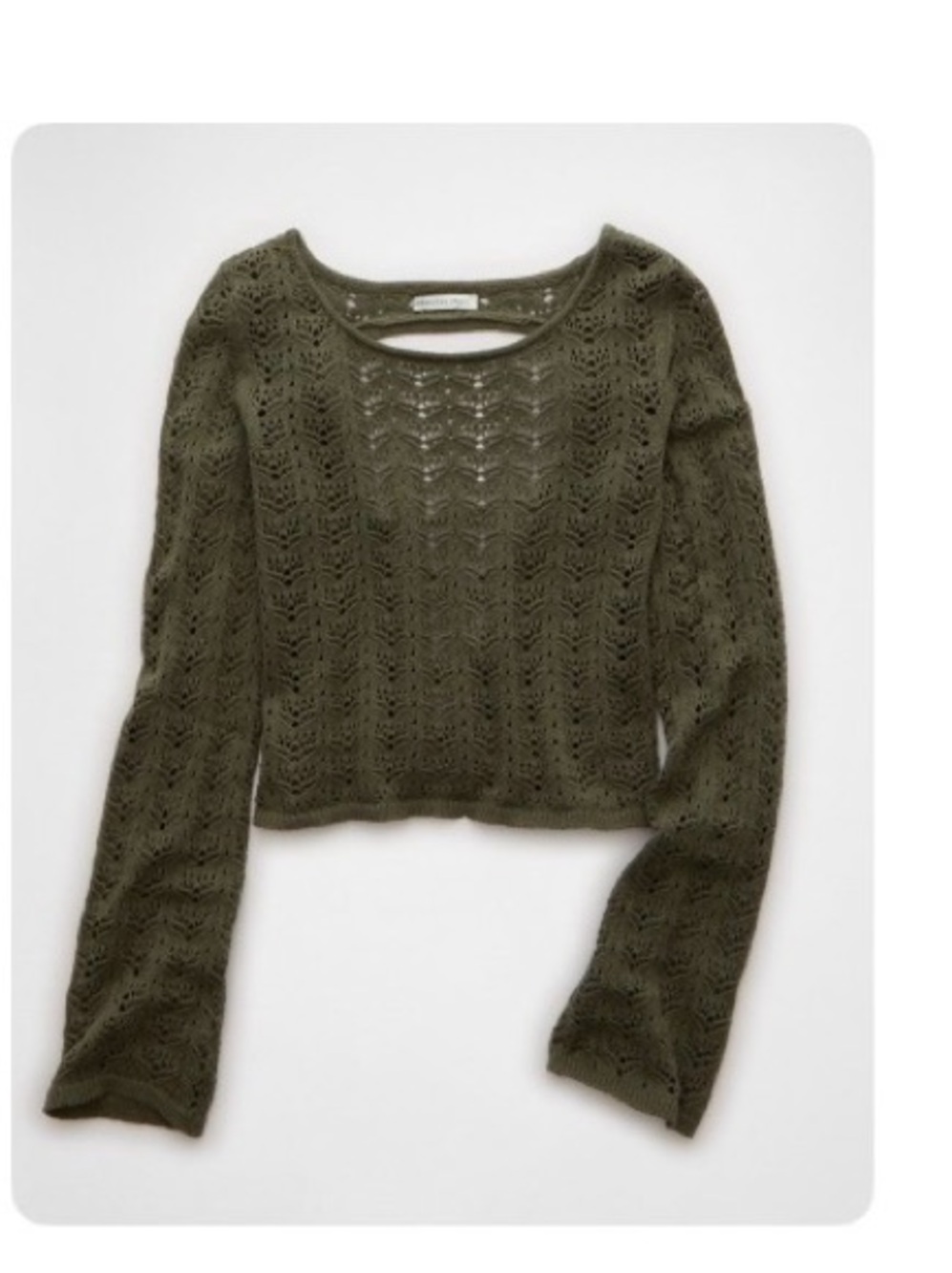 American Eagle Lace-Up open back sweater NWT